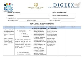Planificación anual del taller de Comunicación ..doc